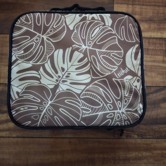 Brown and Cream Cosmetic Bag